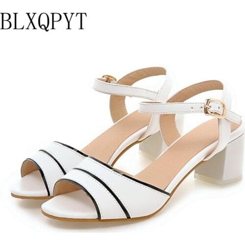 BLXQPYT Big Size 33- 45 Sandals shoes woman Platforms ladies Fashion Dress Shoes Sexy High Heels Shoes Women Pumps M80