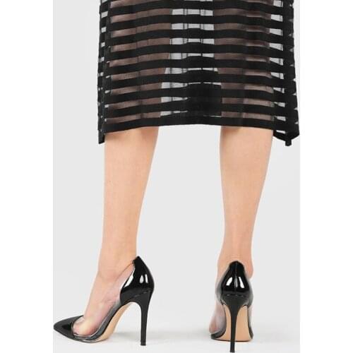 New Spring Womens Single Shoes Pure Color Super High Heel Pointed- B20032