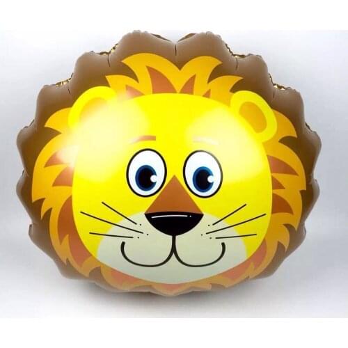 1pcs Big Size Lion Head Helium Foil Balloons Animal Air Balloons Birthday Party Decorations Kids Inflatable Toys