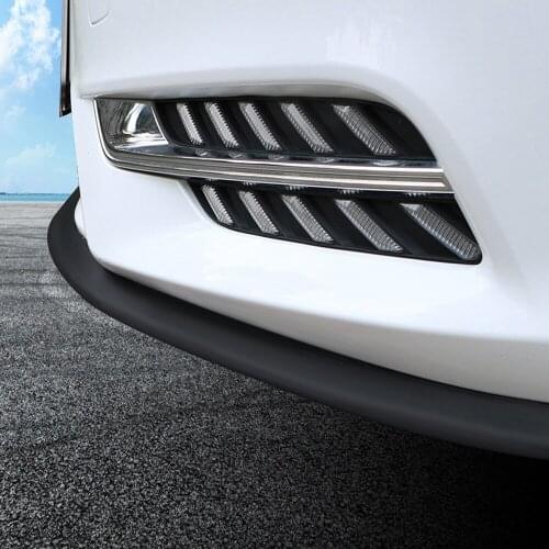2.5M Car Lip Skirt Protector Exterior Mouldings Car Front Bumper Lip 60mm Width Rubber Strip Universal Auto Replacement
