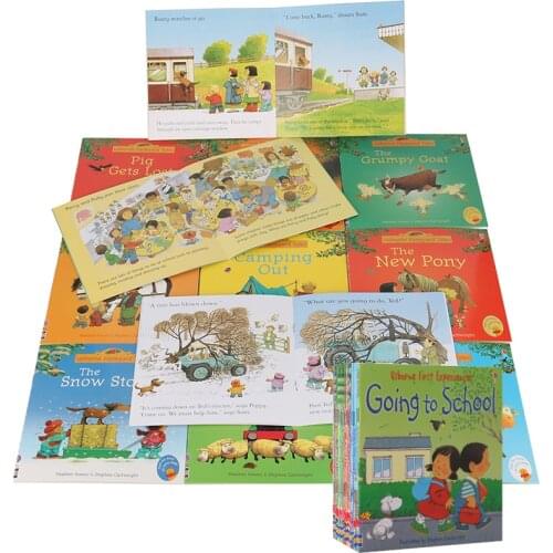 20Pcs/set 15x15cm Usborne Farmyard Picture Books For Children Baby Famous Story English Tales Series Of Child Book Farm Story