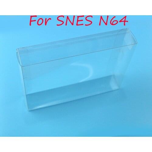 30PCS Clear transparent for Gameboy Advanve Color Game Cartridge box Protector Case CIB games plastic PET for SNES N64