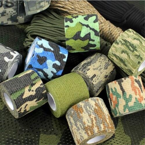 5 x 4.5CM Camouflage Camo Elastoplast Adhesive Bandage Wrap Stretch Self Adherent Tape Wrist Ankle Slices Tattoo Grip Accessory