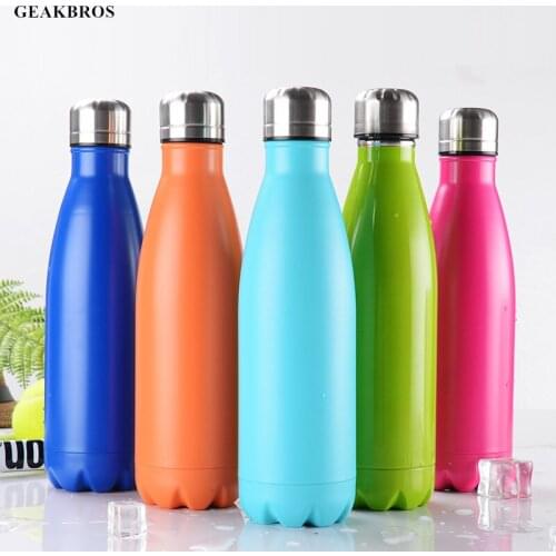 500ML Outdoor Insulated Stainless Steel Water Bottle 17oz Cycling Camping Hiking Bicycle Sports Thermal Insulation Drink Bottle