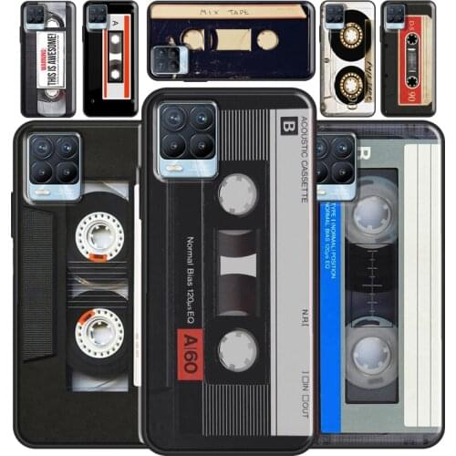 Art Cassette Tape Design For OPPO Realme 7 Pro 8 Pro Q3 C3 C21 GT Case For OnePlus 8T 9R Nord 2 7 8 9 Pro Cover