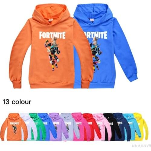 Fortnites Children Hoodies Boys Sweatshirts Cartoon Kids Clothing Tops Costume Girls Long Sleeved 2-15Years