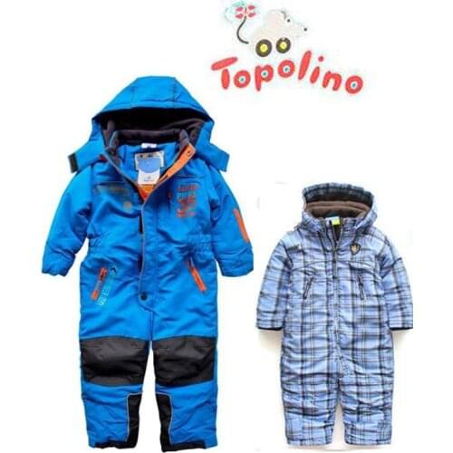 Topolino Baby Winter Warm ski suit snowsuit bebe Romper thickening cotton-padded infant coats baby clothes