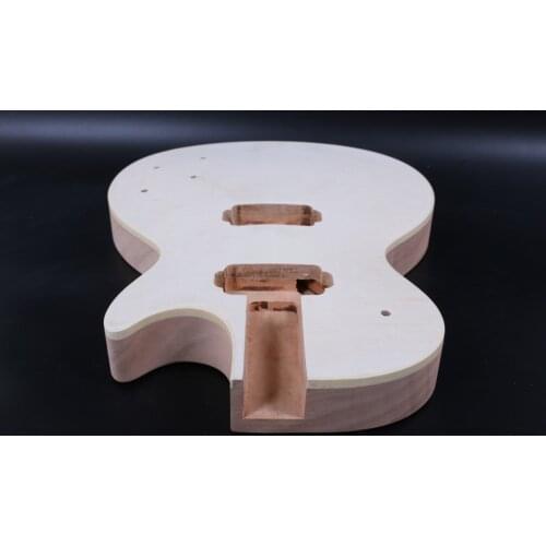 Fit Diy Electric Guitar Body whole Mahogany +Flame Maple Veneer Hand-made Electric Guitar Project Unfinished
