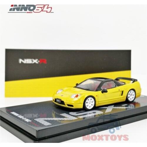 INNO 1:64 Honda NSX-R NA2 Yellow W/ Extra Wheels Diecast Model Car