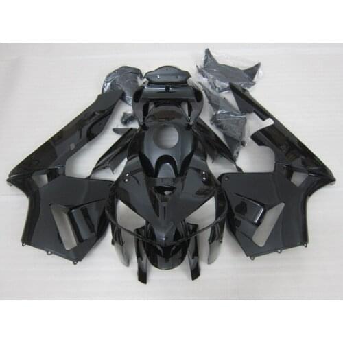 Injection bodywork fairing kit for Honda CBR600RR 05 06 all glossy black ABS plastic fairings set CBR600 RR 2005 2006 TY8
