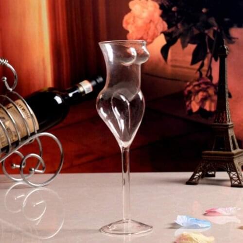 Creative Human Body Crystal Glass Red Wine Glass Borosilicate Beauty Goblet for Bars Home Party Birthday Gift
