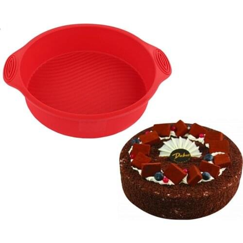 29*24.5*6CM Round Shape 3D Silicone Chocolate Bread Cake Mold Cake Pan Bakeware Maker Mold Tray DIY Cake Baking Tools