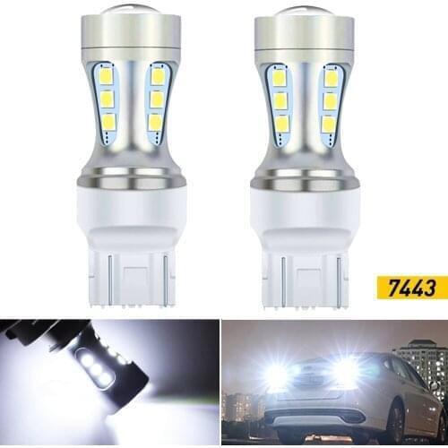 Bulb Lens Car Turn Signal Lamps T20 Super Bright White 7443 Led P21w 1157 W21w Canbus No Error Backup Parking Day Reverse Lights