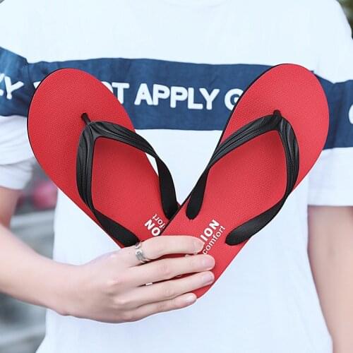 Summer slippers mens flip flop Summer Boys' anti slip and wear resistant outdoor foot clip sandals mens style men slippers