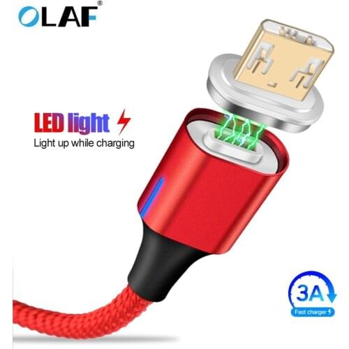 OLAF Magnetic Micro USB Cable for Samsung Galaxy Note 8 Fast Charging Micro USB Cable for Xiaomi Redmi Note 5 QC 3.0 USB Cables