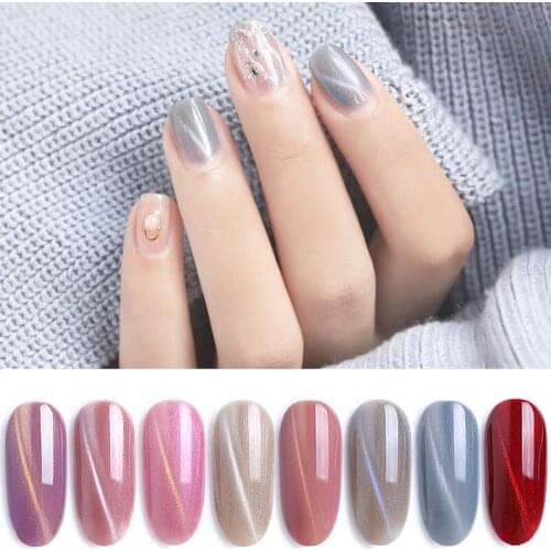Cat Eye Nail P celebrity tone small red book qiu dong new color blue light red cat eye glue ice through coloured glaze nail glu