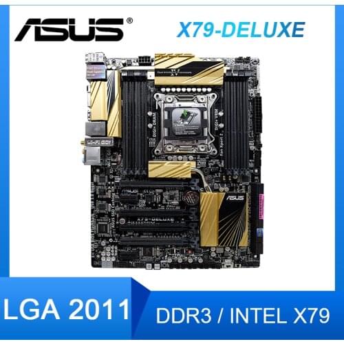 ASUS X79-DELUXE Desktop Motherboard LGA 20114DDR Intel X79 support 2670 V2 Intel 32nm Processor ATX Original PC Motherboard