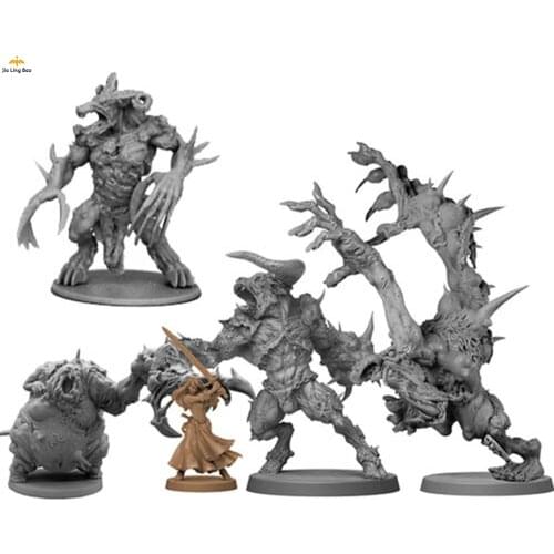 Zombicide Miniatures Figures Unpainted Model Diy Kit Extended BOSS Board Game Soldier Modeling Pvc Models Figurines