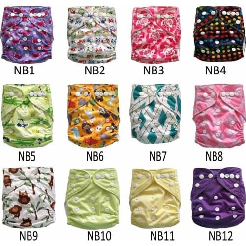 For Newborn Baby Cloth Diaper Elastic Waist Reusable Washable Cloth Diapers pockert nappies With Inserts 100 sets Free Shipping