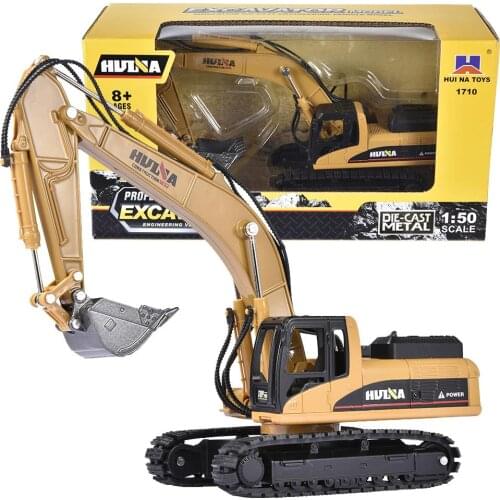 1:50 Alloy Excavator Model Simulation Engineering Car Beach Toy Die-cast Truck Children Play House Toy Gift