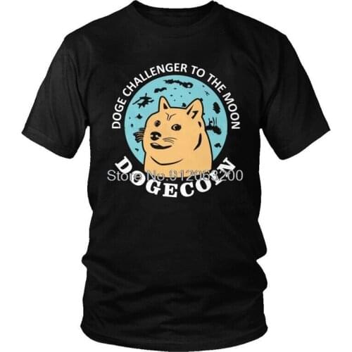 Tvoe Dogecoin Doge To The Moon T-shirt Mens Novelty T Shirt Short Sleeve Cotton Bitcoin Shiba Inu Tshirt Urban Tees Tops