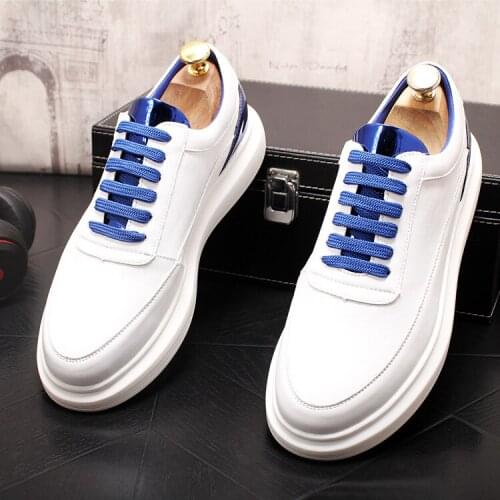 2019 men Casual Fashion Leather shoe Lace Up white Colors Walking Flats Male Luxury Brand Sneakers tenis masculino