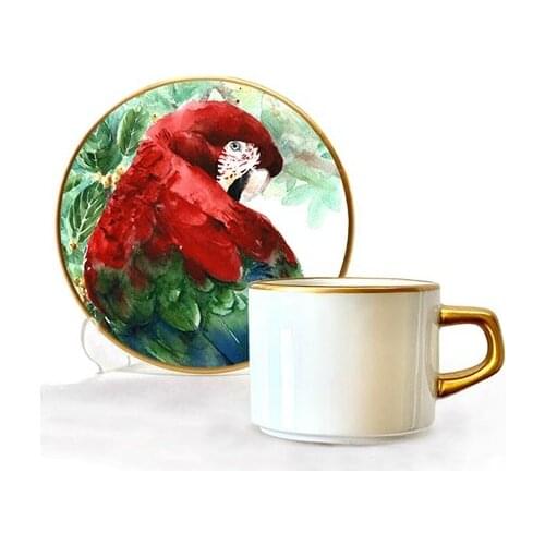 Asaf Tea Cup Set 12 Pieces Parrot