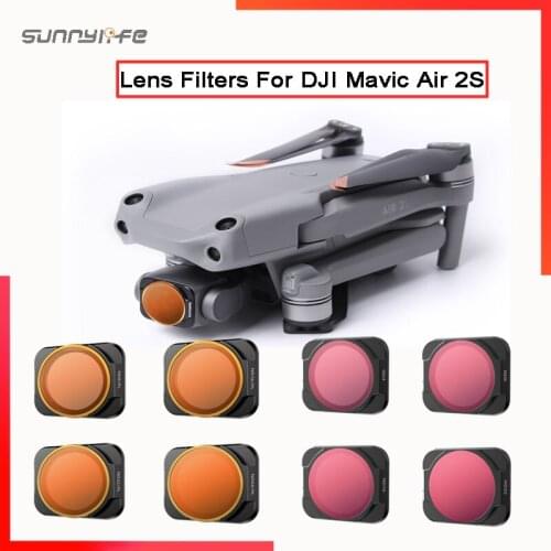 Sunnylife For DJI Mavic Air 2S ND8 16 32 64PL Set ND4 8 16 32 ND 8 NDPL16 Lens Filters Set Professional Filter Kit Air2S