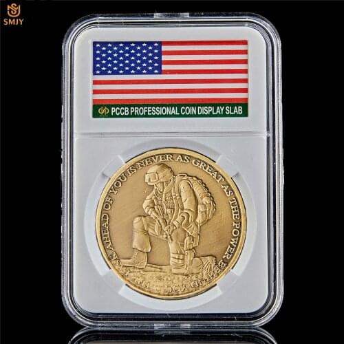 US Proud Soldier Liberty In God We Trust The Power Behind You Great Medal of Honor Bronze Creative Commemorative Coin Collection