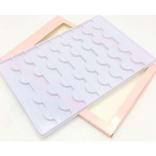 NEW 16pair /set pink color Eyelash Empty Box Square Blank Lashes Box False Eyelashes Packaging 3D Mink Lashes Cosmetic Packaging