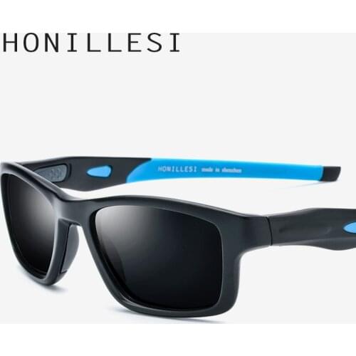 TR90 Polarized Sunglasses Men Sport Driving Outdoor Square Goggle Women Anti Skid Silicone Shades TR 90 Sun Glasses for Men 7204