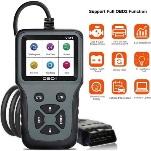 Professional OBD2 Scanner V311 Code Reader Vehicle Engine Diagnostic EOBD Scan Tool for All OBDII &CAN Protocol Cars Since 1996