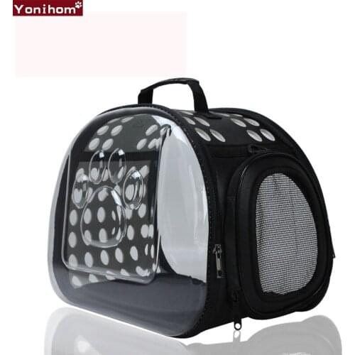 Transparent Cat Dog Carrier Bag Breathable Pet Travel Handbag Foldable Outdoor Shoulder Bags Puppy Travel Carrying Bags for dog