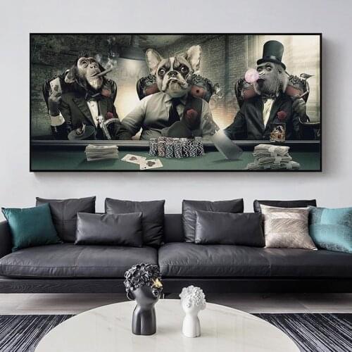 Modern Smoking Glasses Music Hip Hop Monkey Large Poster Wall Art Pictures Print Canvas Painting Home Decoration