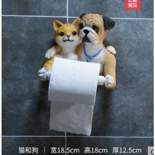 ELEPHANT FIGURINE ANIMALS HEAD STATUE WALL HANGING TISSUE BOX ROLL PAPER HOLDER TOWEL RACK HOME DECORATION WALL ORNAMENTS R3154