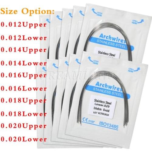 Dental Orthodontic Stainless Steel Arch Wires Wire Type Round Ovoid For Orthodontic Treatment