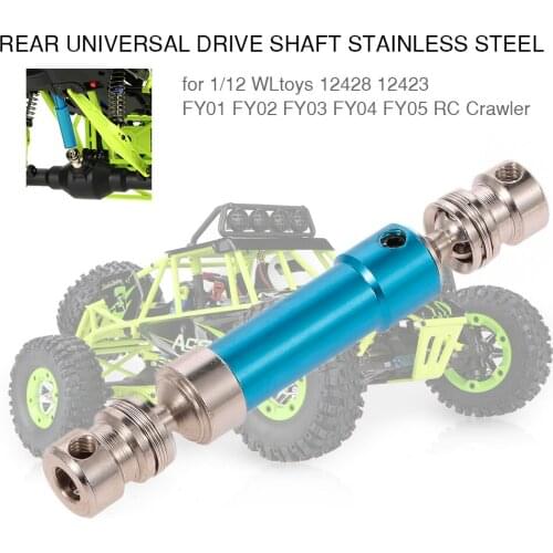 Rear Universal Drive Shaft Stainless Steel for 1/12 RC Crawler WLtoys 12428 12423 FY01 FY02 FY03 FY04 FY05 Part RC Off-road Car