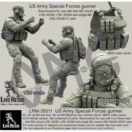 Live Resin LRM-35011 1/35 US Army Special Forces Gunner