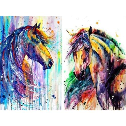 Animal Horse DIY Cross Stitch 11CT Embroidery Kits Craft Needlework Set Printed Canvas Cotton Thread Home Wholesale