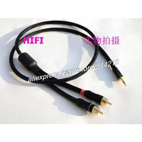 1.5M 3.5 one point two RCA audio cable signal line / 4N OFC headphone jack