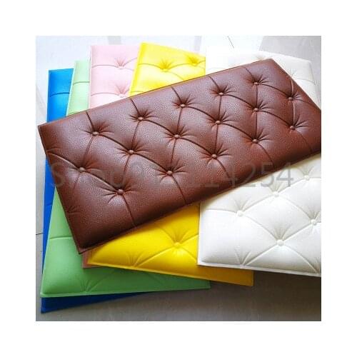 1pcs 3D Wall Stickers PE Foam Self-adhesive Wallpaper Wallstickers Anti-collision Tatami Wall Pad for Kids Bedroom Decor