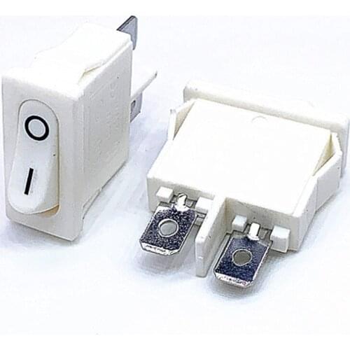 10pcs AC 6A/250V 12A/125V 2 Pin SPST ON/OFF Panel Mount Boat Rocker Switch White