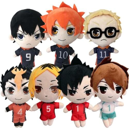 6pcs 20cm Anime Kawaii Haikyuu Plush Toys Kageyama Tobio Hinata Shoyo Yulefly Haikyu Soft Stuffed Dolls Cute Pillow Plushie Kids