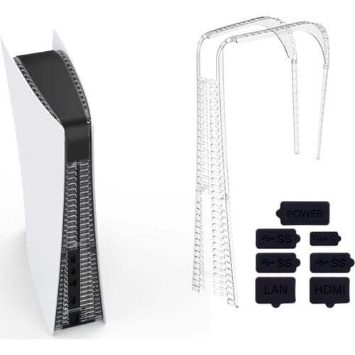 Silicone Dust Plug Set Anti Dust Cover Stopper Dustproof Case Kits for PS5 Gaming Console Protective Covers