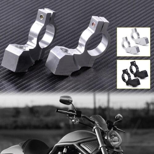 CITALL 2pcs 7/8" Billet Aluminum Motorcycle Handlebar Mirror Mount Holder Clamp Adaptor for Harley Honda Yamaha Suzuki Kawasaki