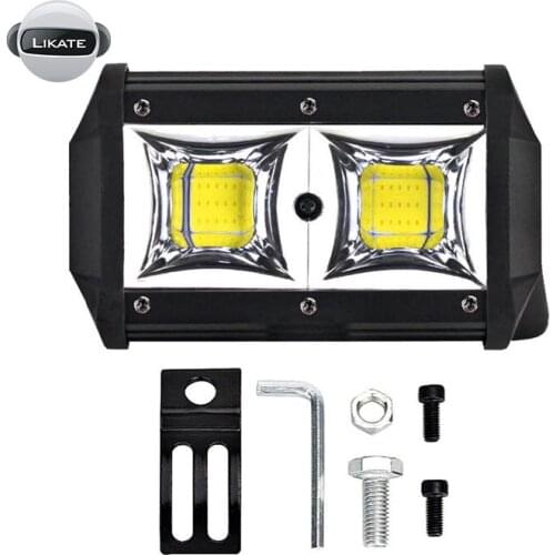 Lkt The New 54w Automobile Led Working Light 18smd Highlights Spotlights Yellow Fog Lights Suv Truck Roof Strip Lights Modified