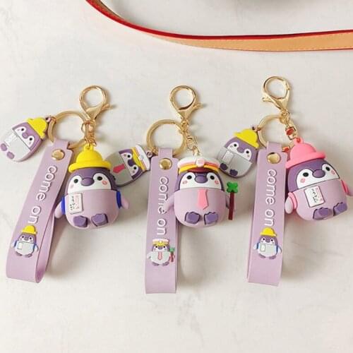 Cute Penguin Cartoon Doll Keychain Pendant Doll Key Chain for Women Bag Charms for Purse Wallet Key Rings Toys Children