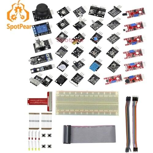 Raspberry Pi 3 Model B+ /4B 37 IN 1 Sensors Kit with big breadboard Starter Kit