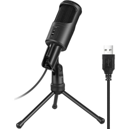 USB Condenser Microphone PC Computer Plug & Play Recording Mic Tripod Stand for Gaming Podcasting Live Streaming Tik tok YouTube