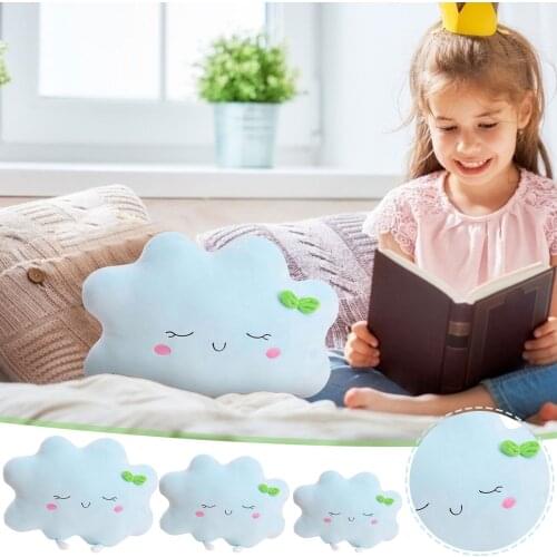Kawaii room decor 3D Soft Stuffed Toy Plush Pillow Waist Cushion cute Blue Pink Clouds Plushie Lovely toys for children gift